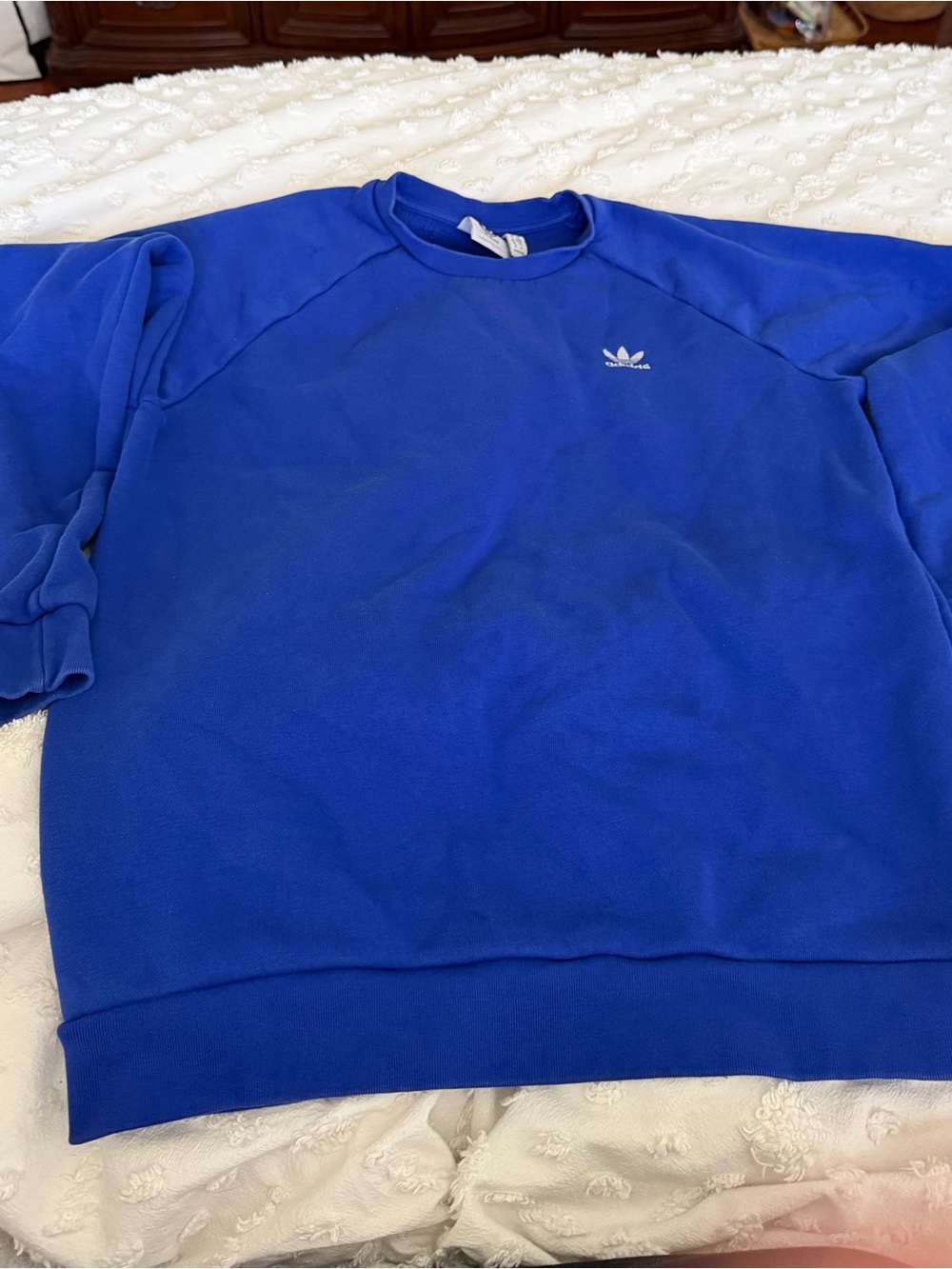adidas Men’s Bright Royal Blue Crewneck Sweatshirt